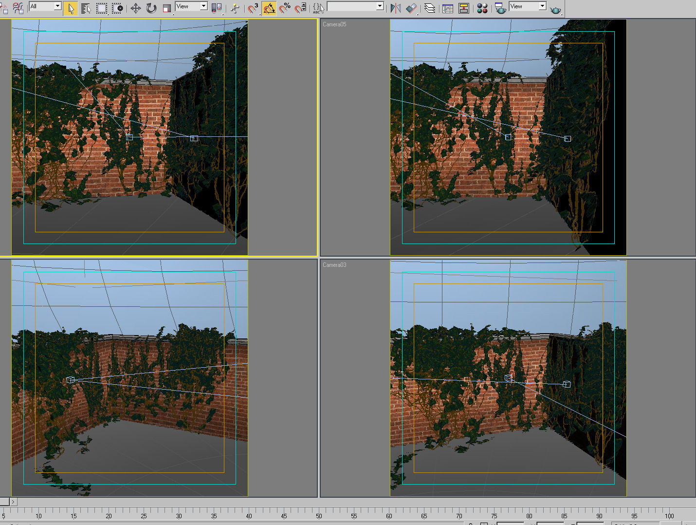 Ivy on the wall 04 3D model_6