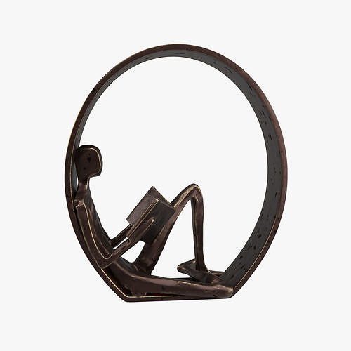 Danya B Encircled Reader Iron Sculpture 3D model