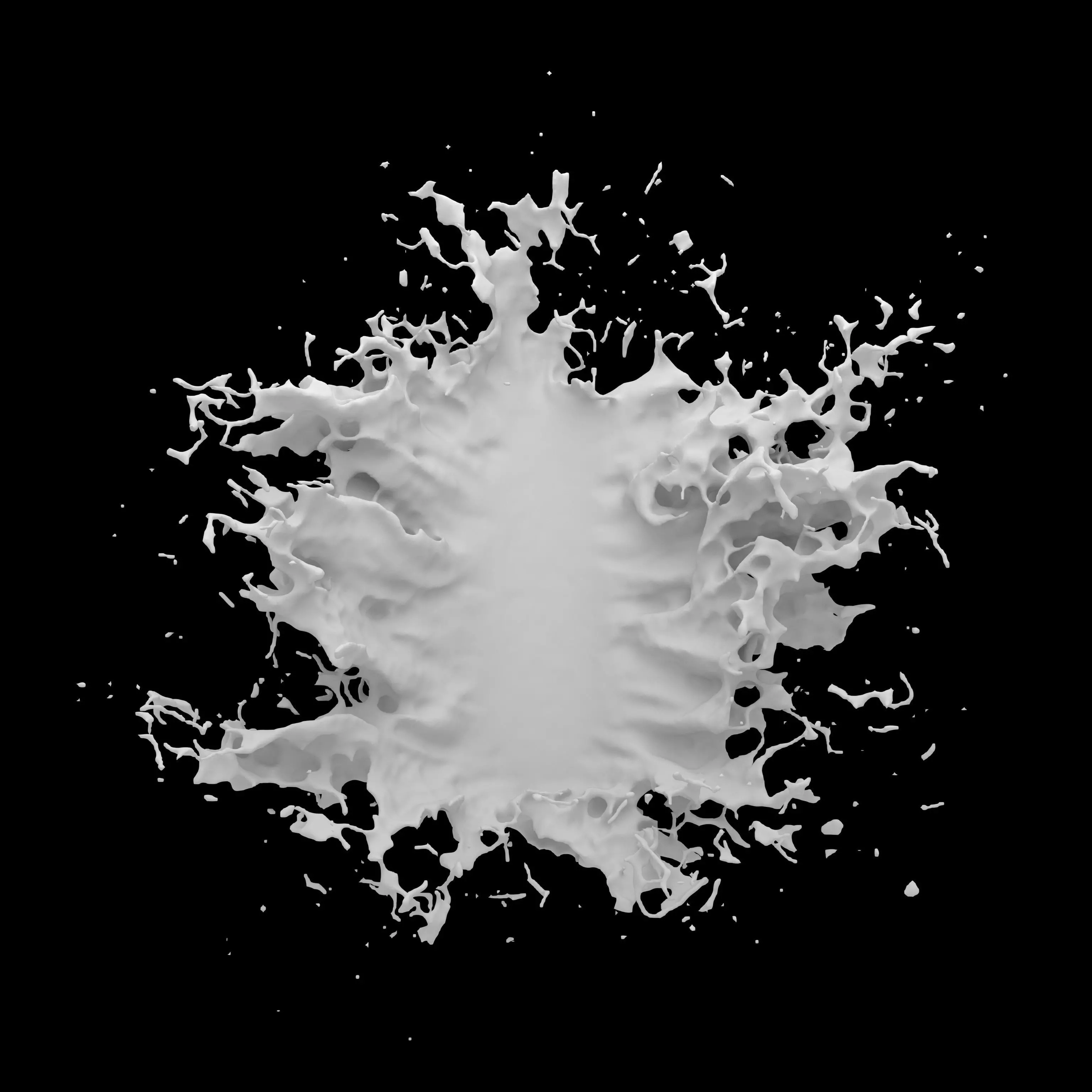 Water splash 3D model_0