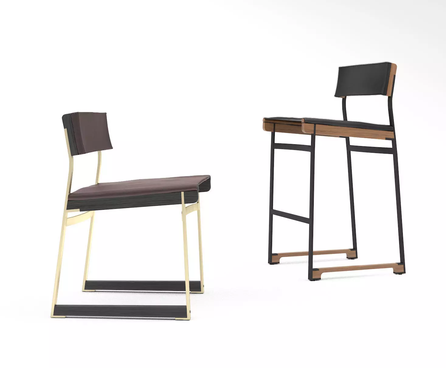 TokenNYC Diego chair and barstool 3D model_0
