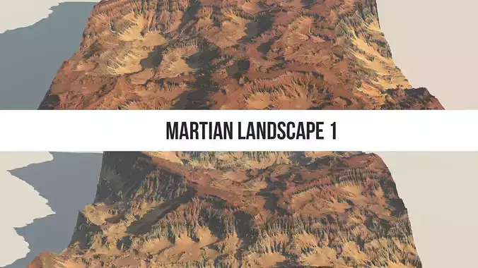 Martian Landscape 8k Heightmap Pack 