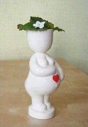 Adorable Pregnant Woman Planter 3D print model_9