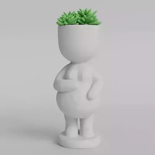 Adorable Pregnant Woman Planter 3D print model