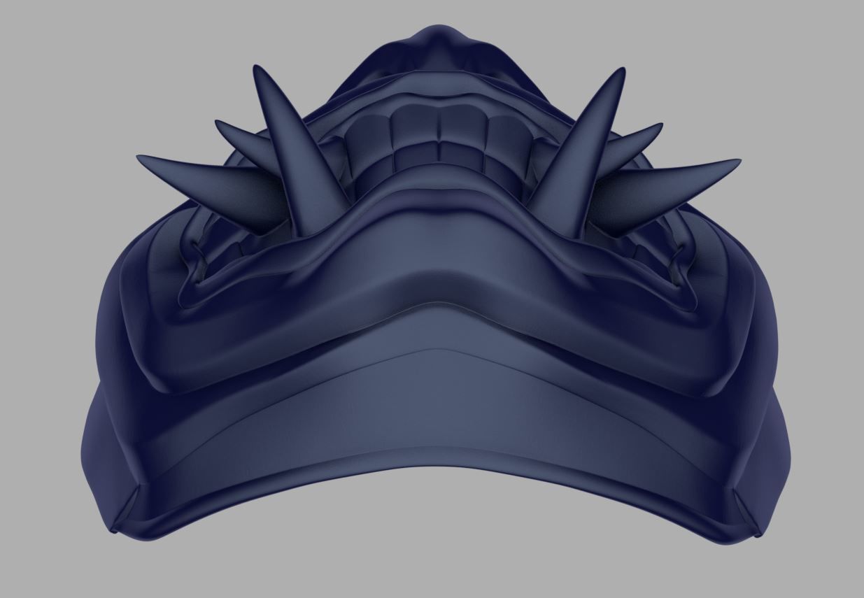 Sub Zero Samurai mask for face from Mortal Kombat 11 3D print model_5