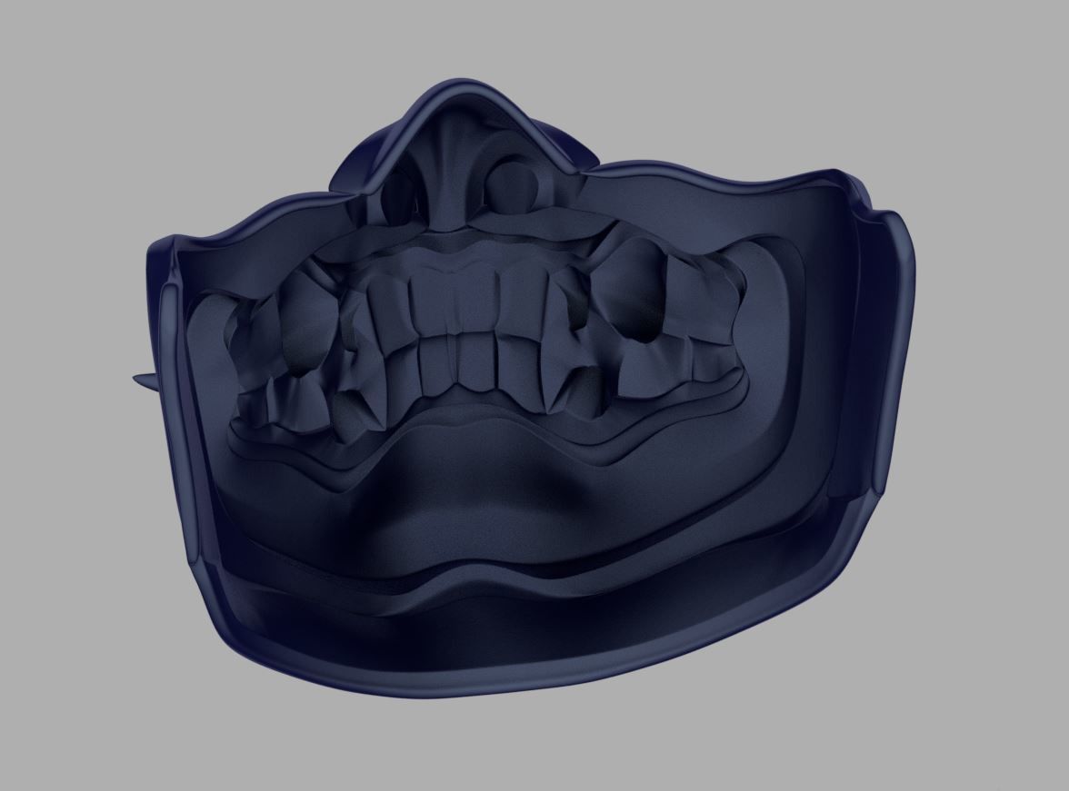 Sub Zero Samurai mask for face from Mortal Kombat 11 3D print model_7