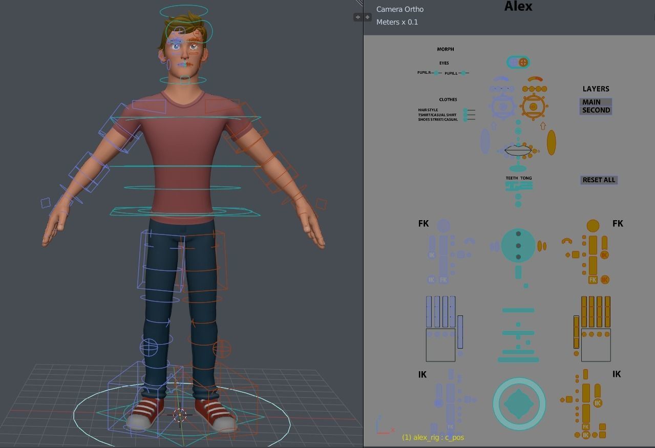 Alex Cartoon Man Rig 3D model_5