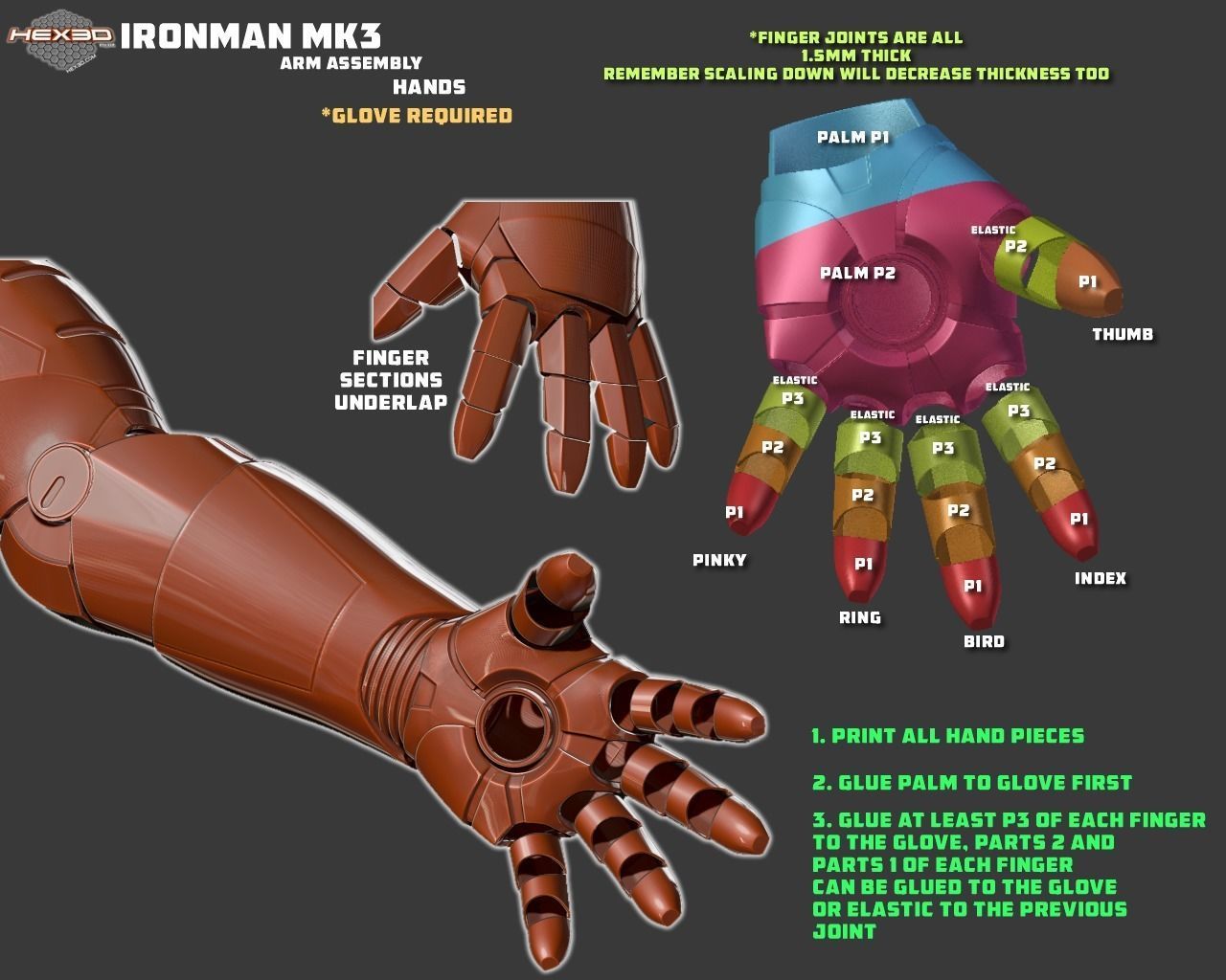 Iron Man MK III Printable Suit 3D model_3