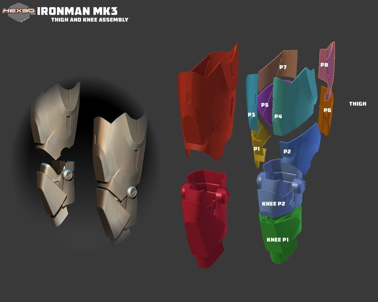Iron Man MK III Printable Suit 3D model_4