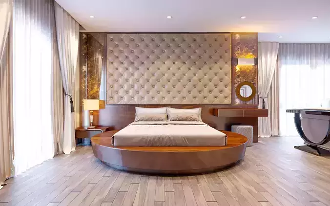 Full scene bedroom master luxury 3D Model 3D model