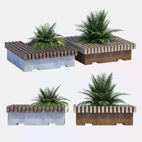 Big green benches one