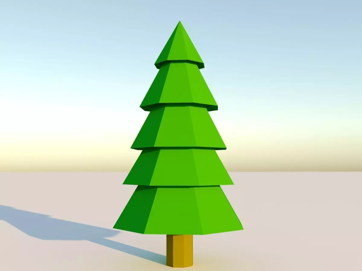 low poly spruce christmas tree Free low-poly 3D model