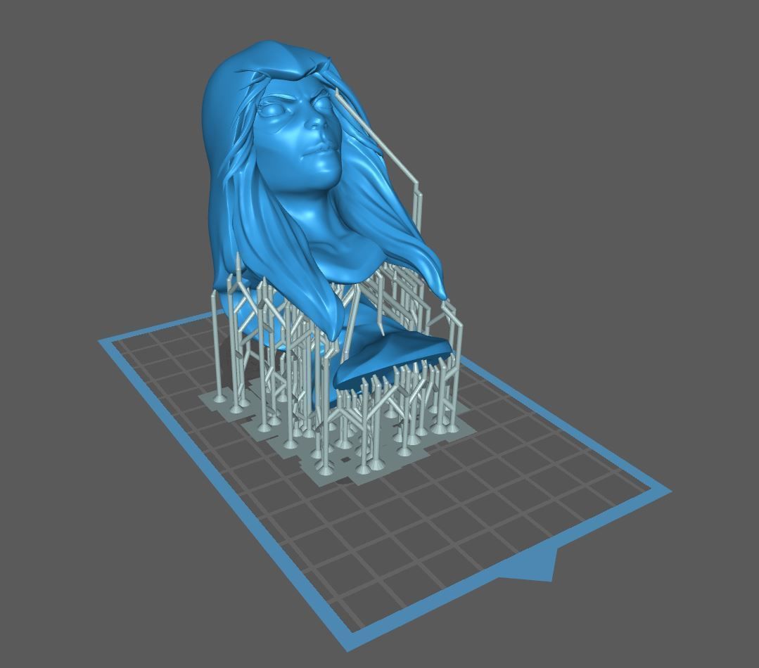 Stylized Gamora Bust 3D Print 3D print model_8