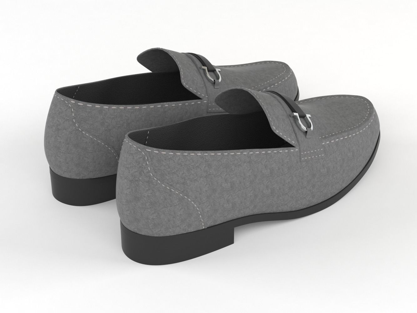 Men Leather Shoes 3D model_3