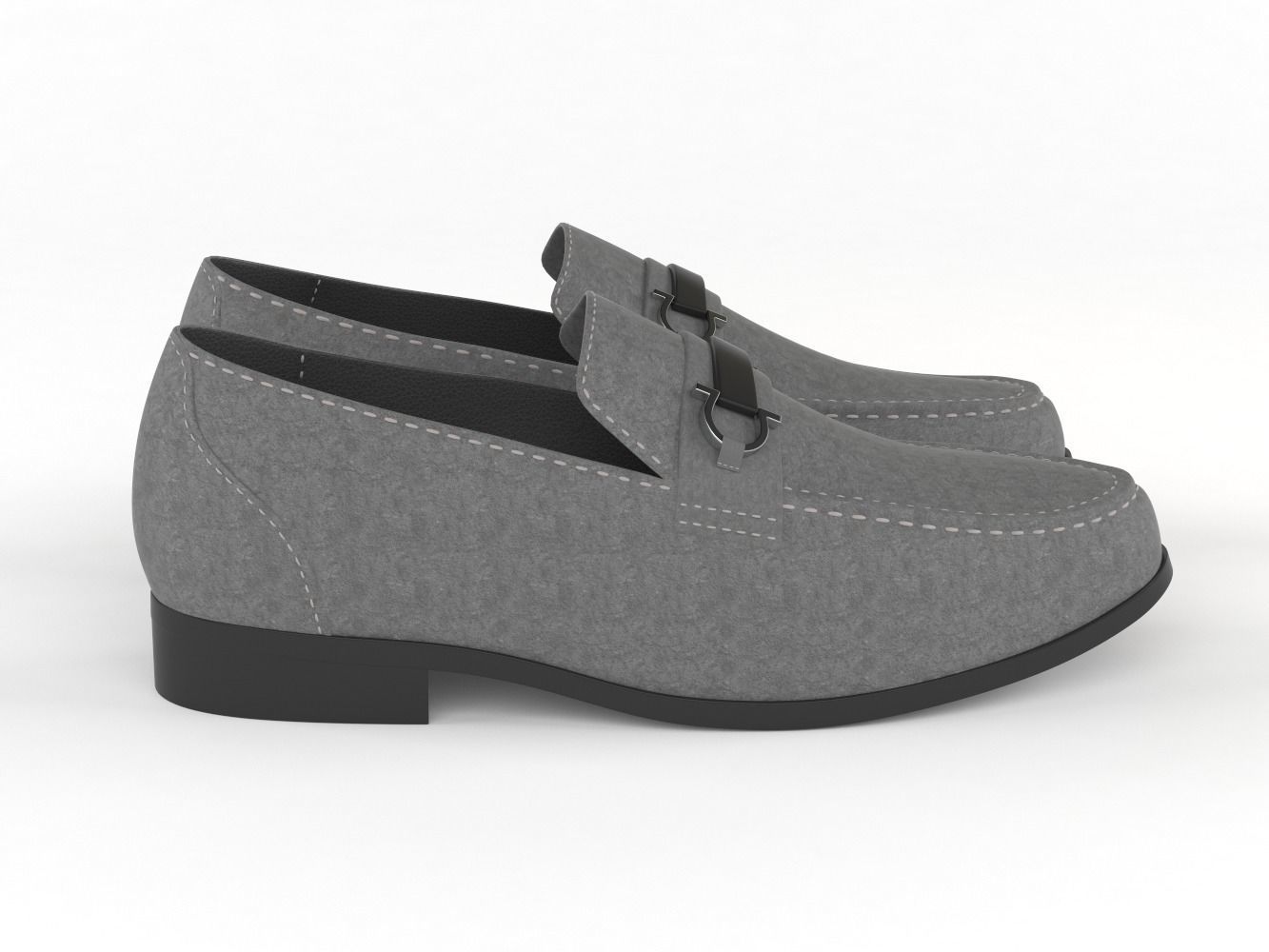 Men Leather Shoes 3D model_2