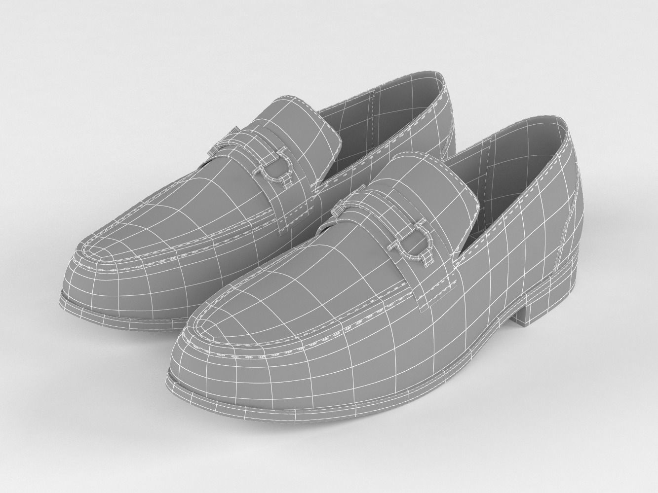 Men Leather Shoes 3D model_11