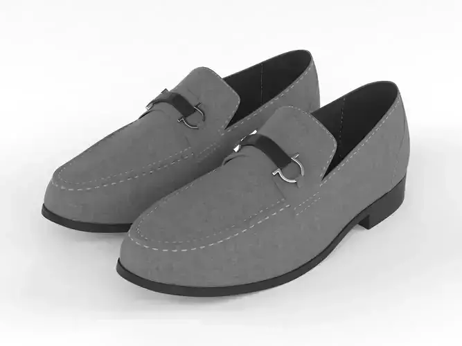 Men Leather Shoes 3D model
