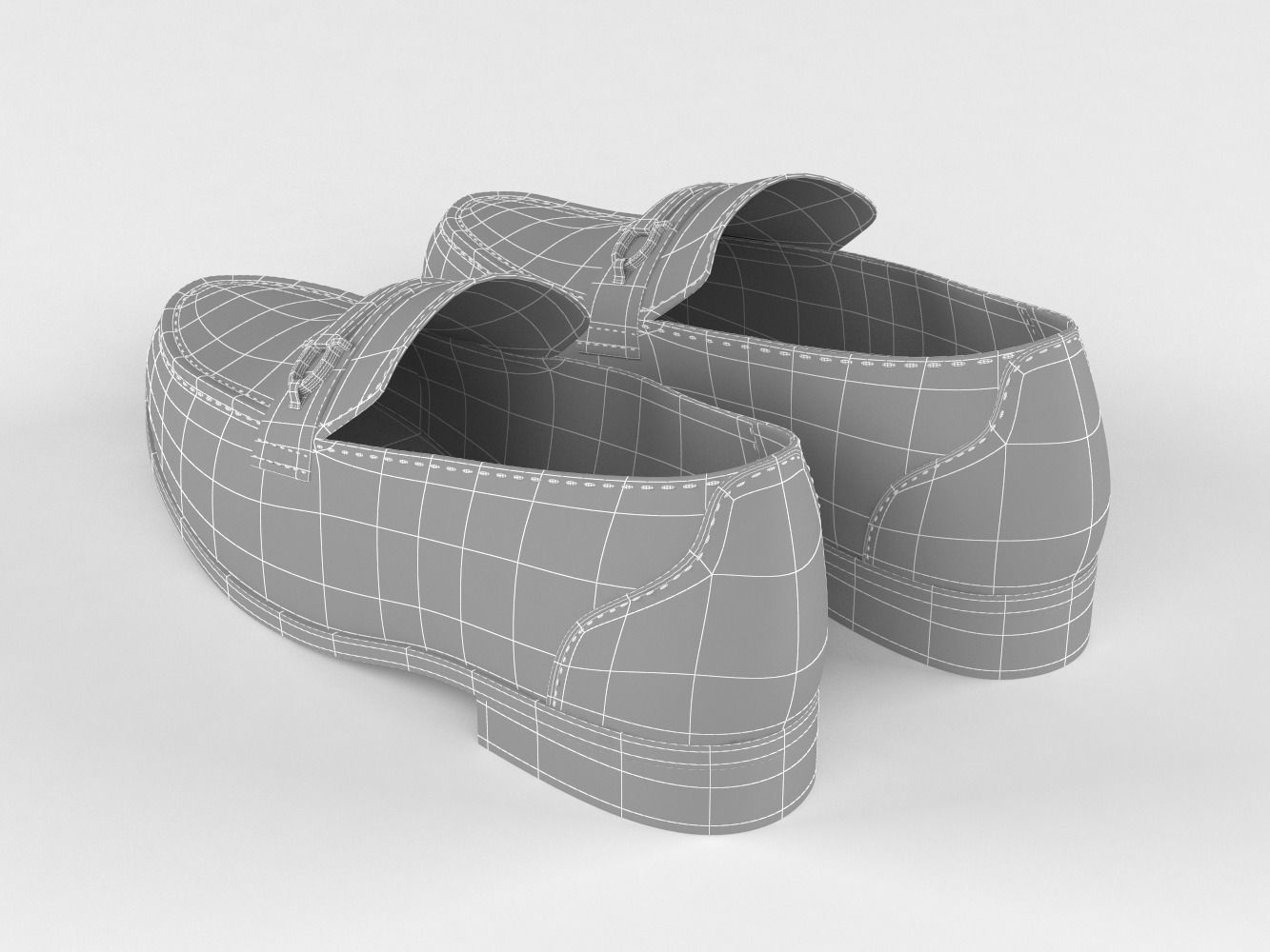Men Leather Shoes 3D model_12