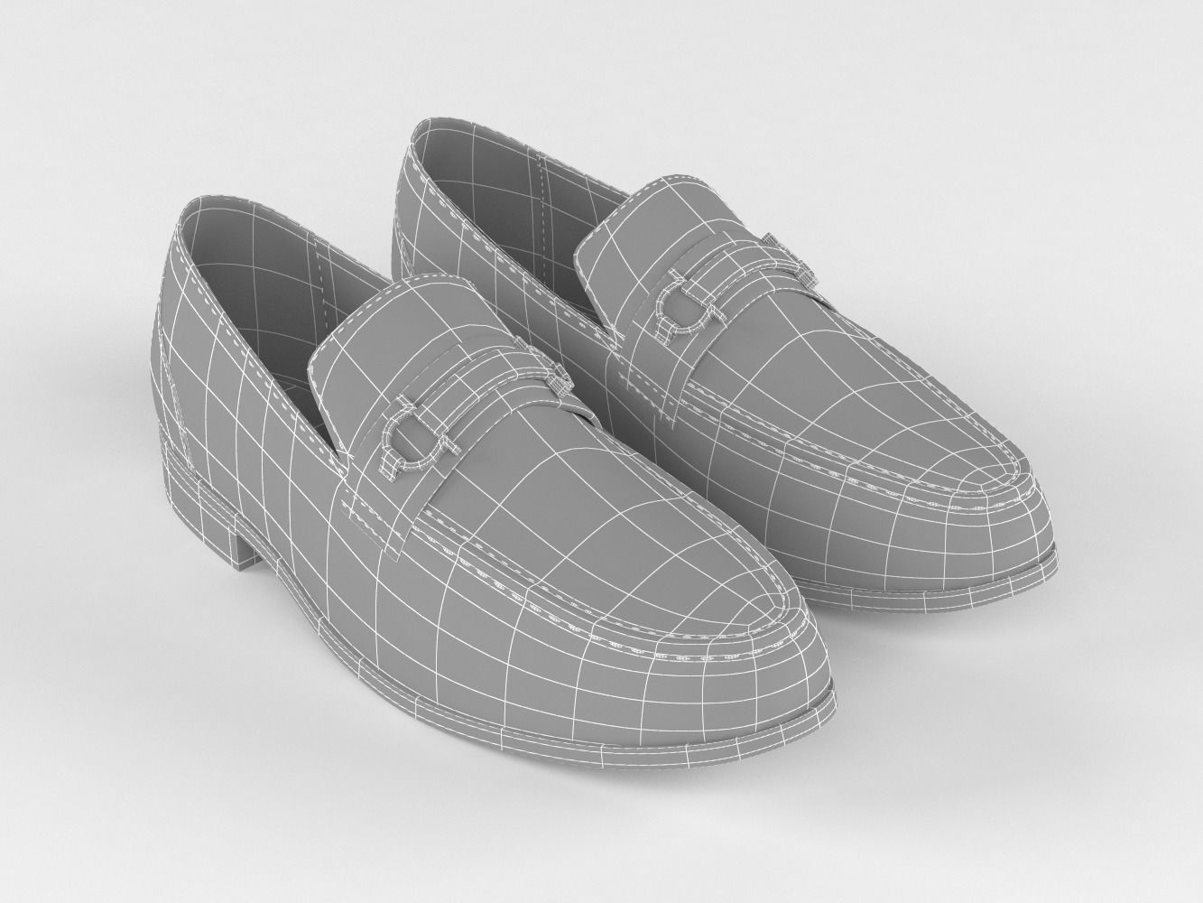 Men Leather Shoes 3D model_8