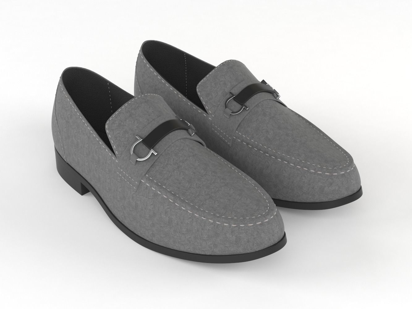 Men Leather Shoes 3D model_1