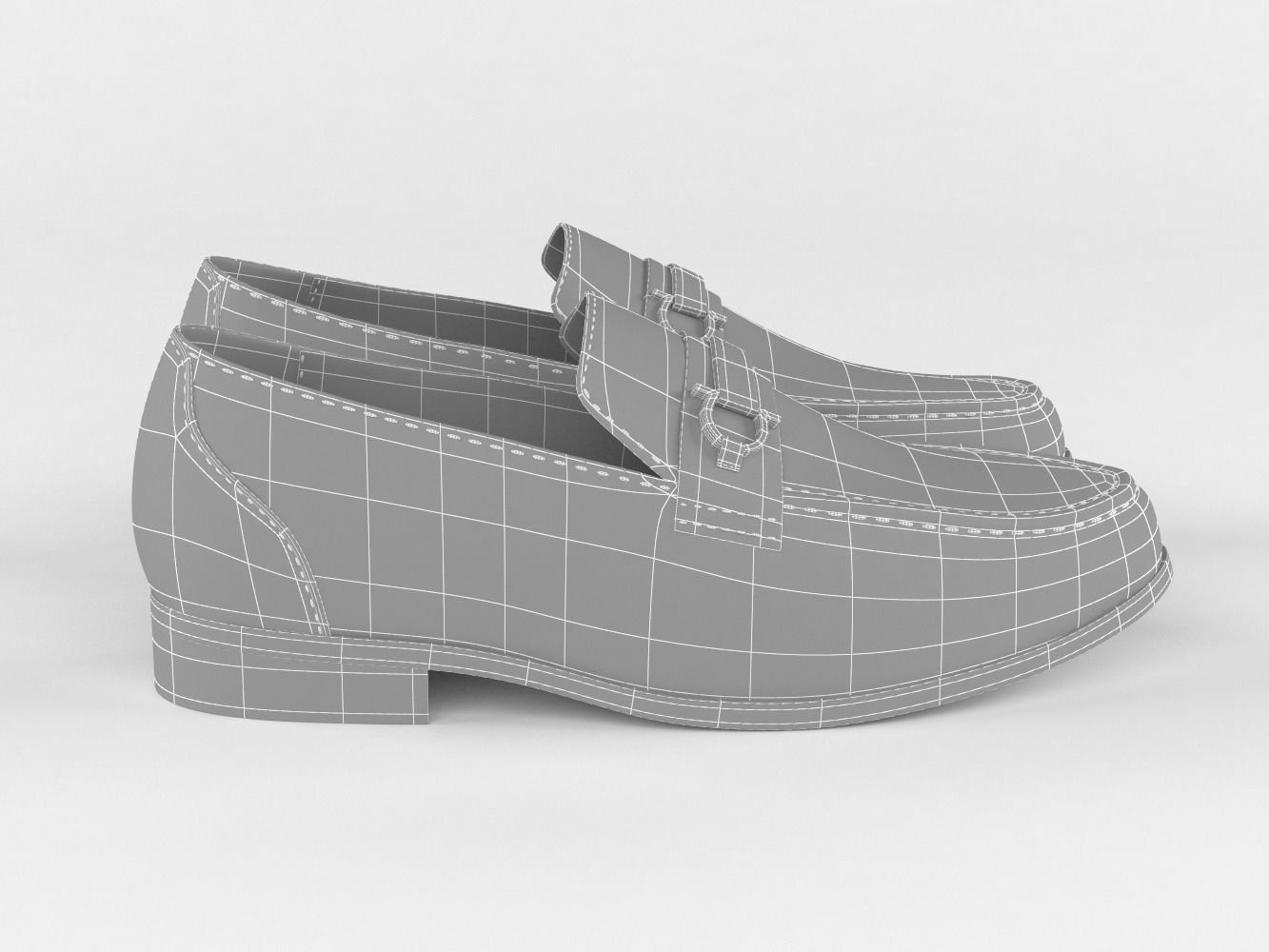 Men Leather Shoes 3D model_9