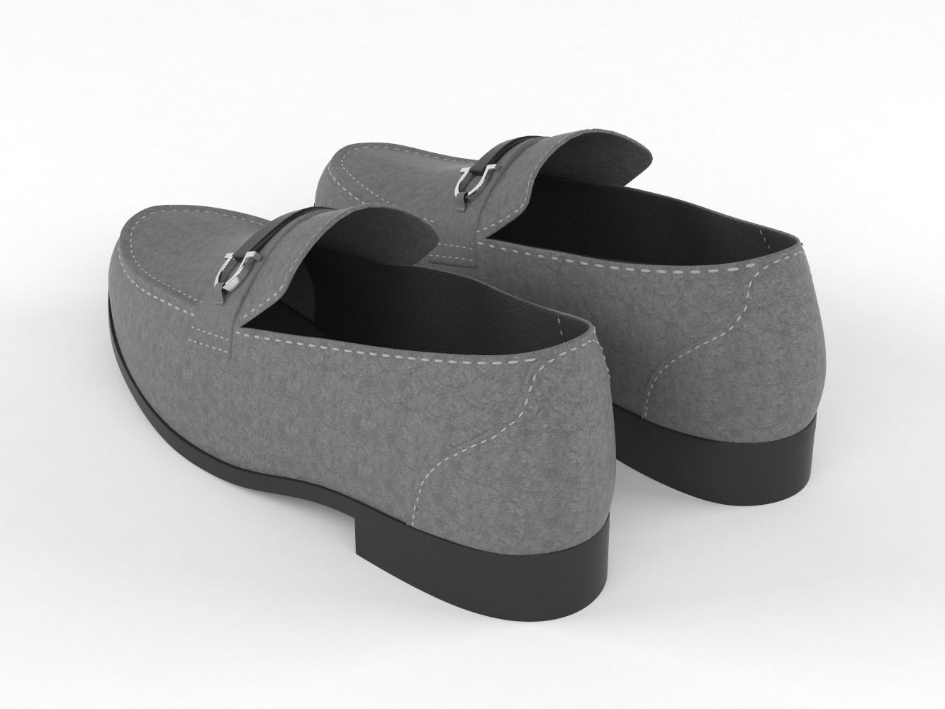 Men Leather Shoes 3D model_5