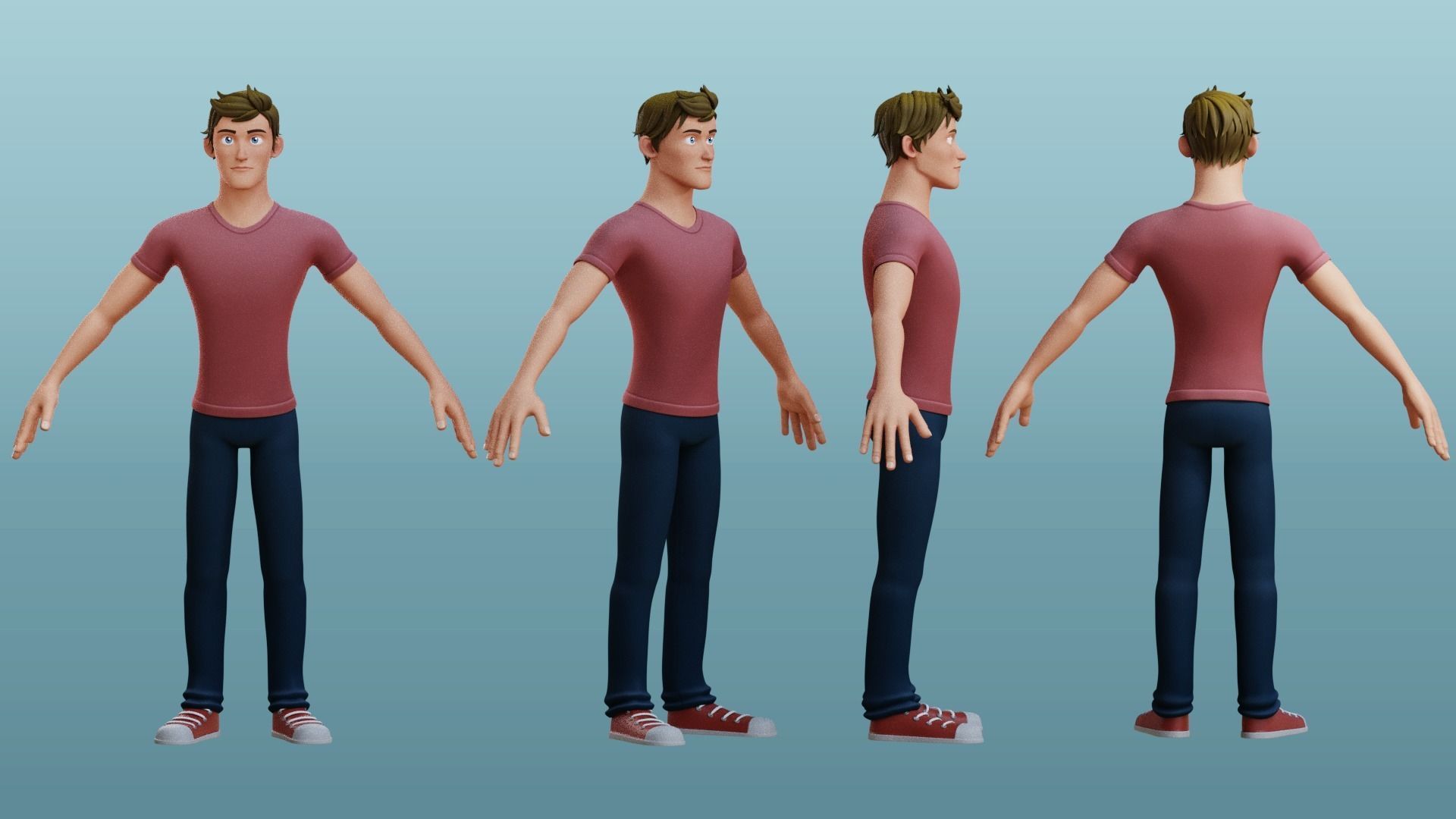 Nina and Alex Cartoon Rigs 3D model_16