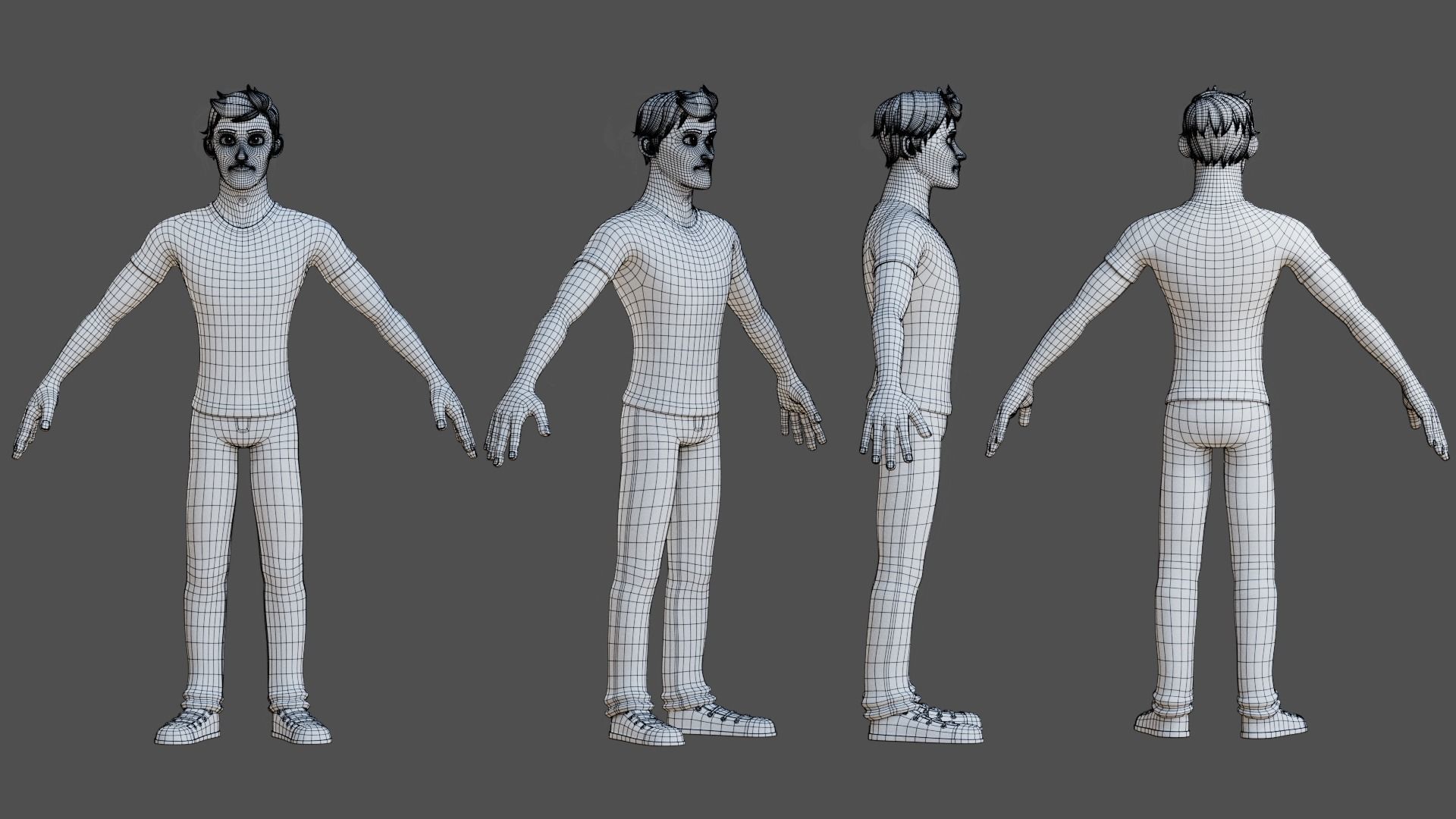 Nina and Alex Cartoon Rigs 3D model_17