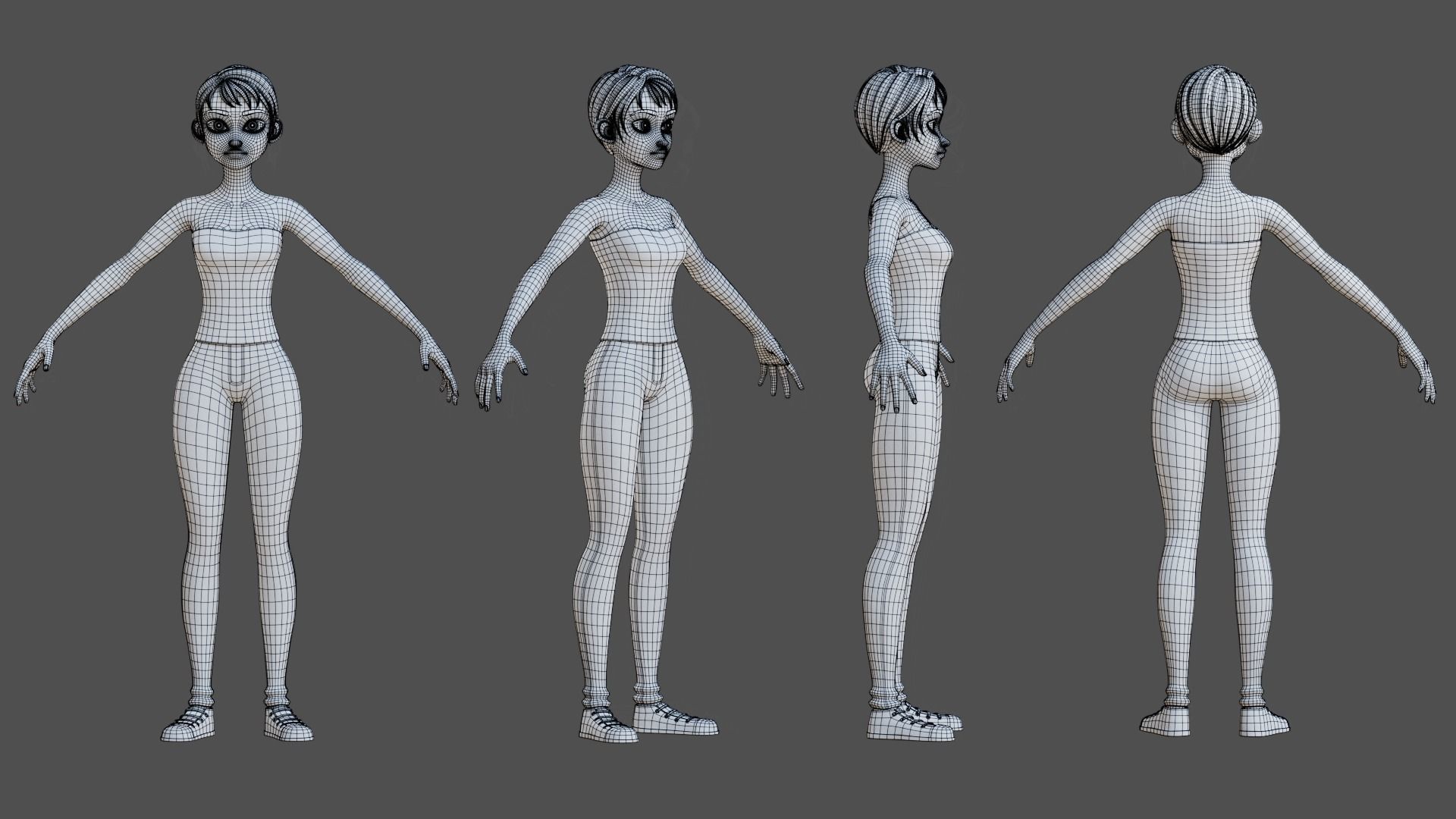 Nina and Alex Cartoon Rigs 3D model_14