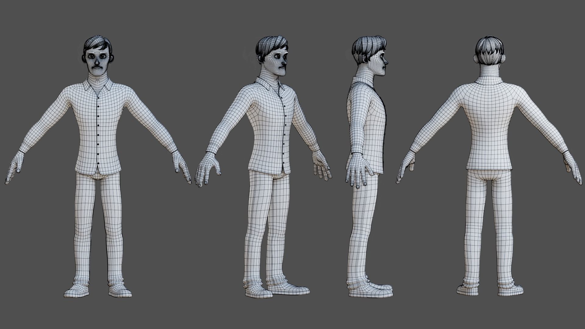 Nina and Alex Cartoon Rigs 3D model_19