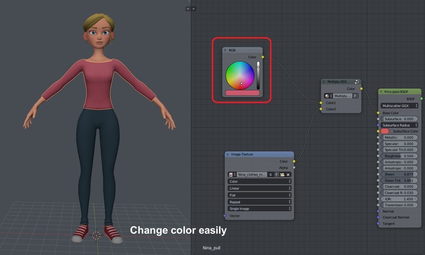 Nina and Alex Cartoon Rigs 3D model_22