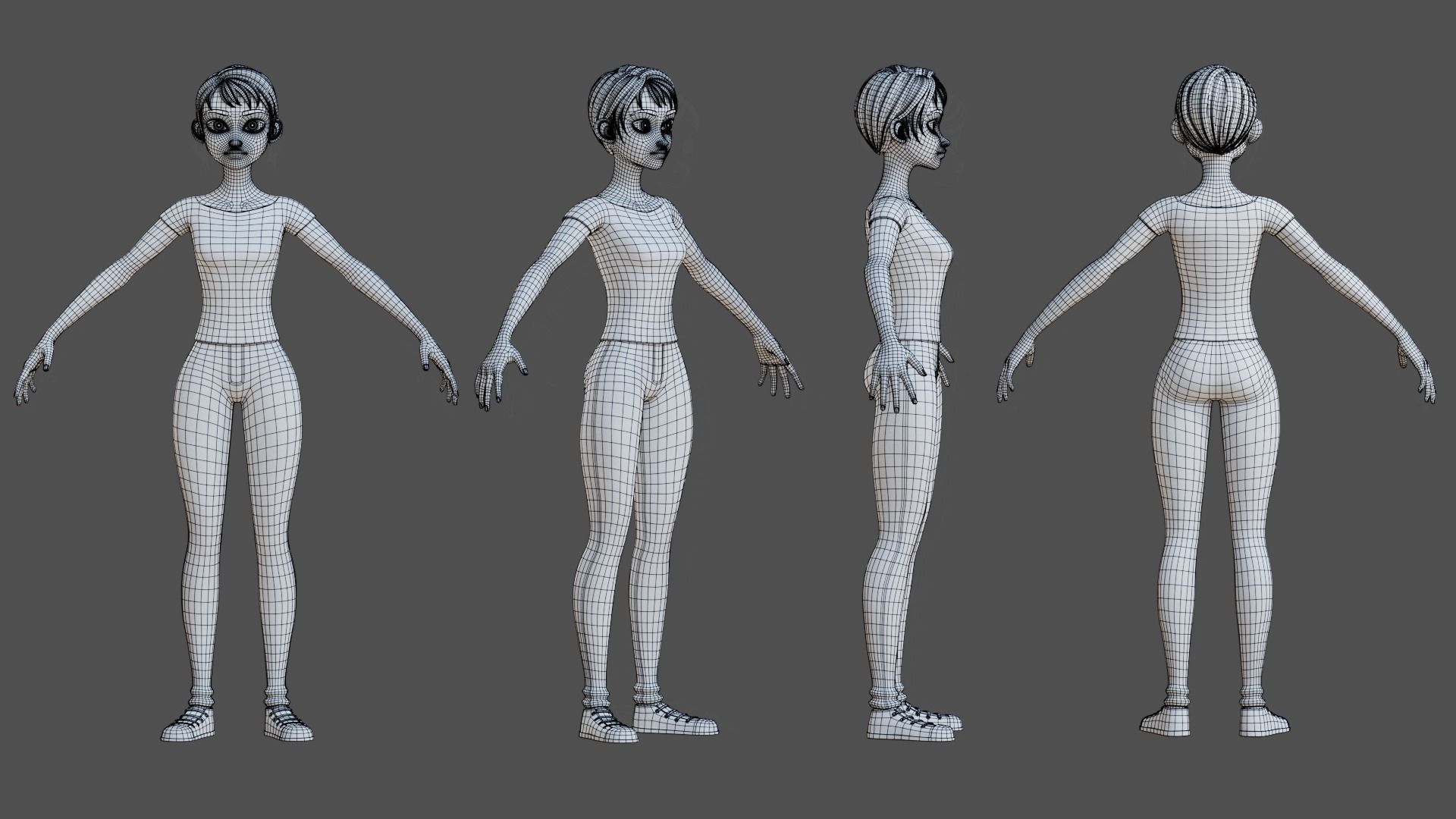 Nina and Alex Cartoon Rigs 3D model_12