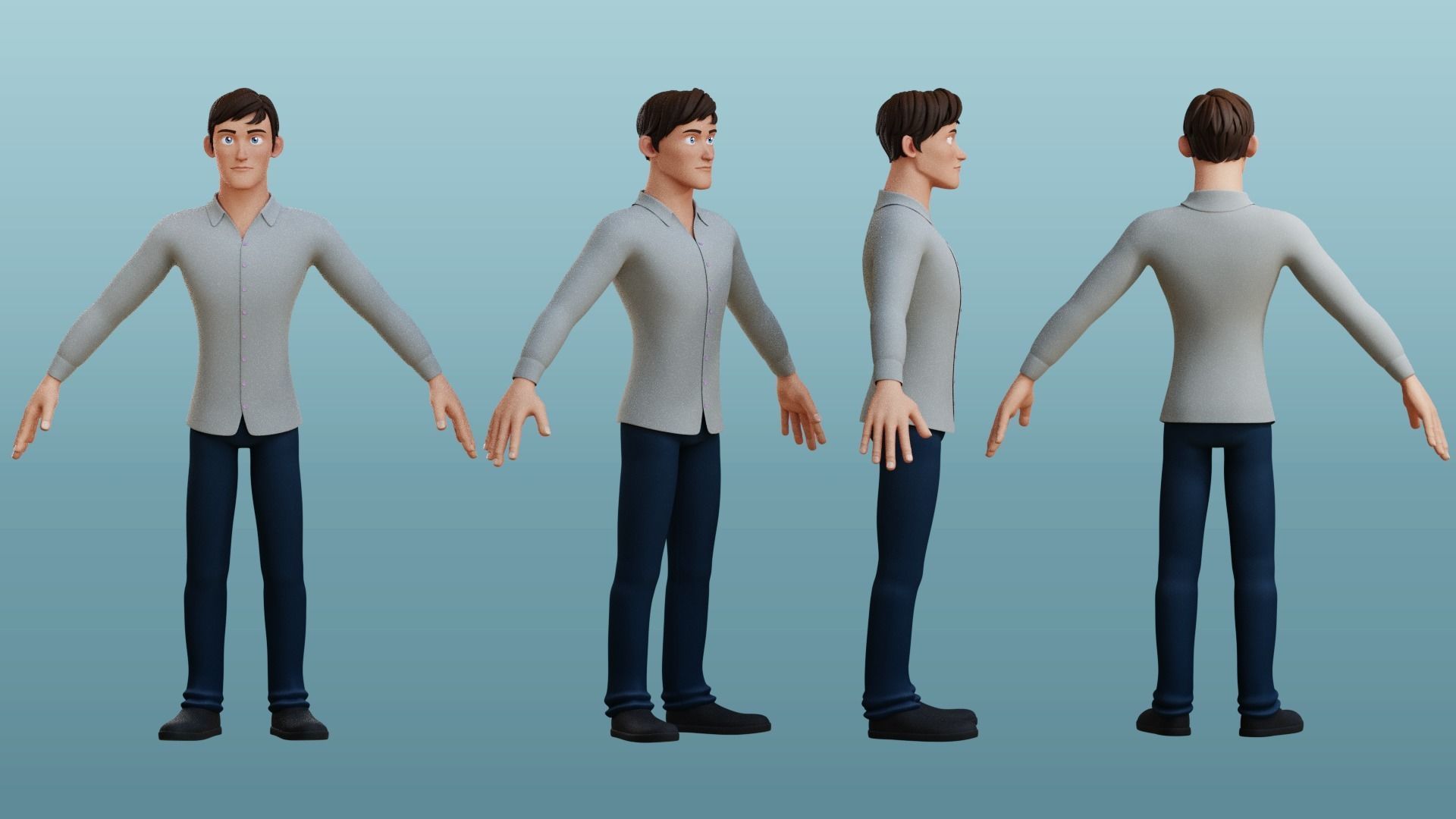 Nina and Alex Cartoon Rigs 3D model_18