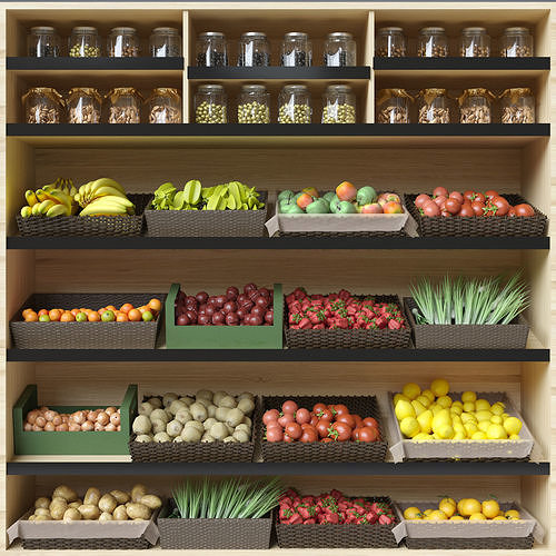 Fruit Shelf 2 3D model