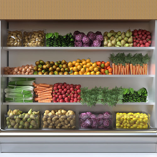 Fruit shelf 3 3D model