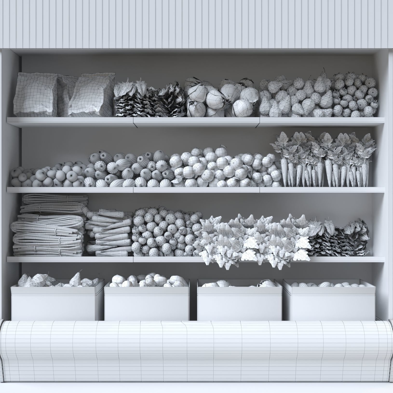 Fruit shelf 3 3D model_1