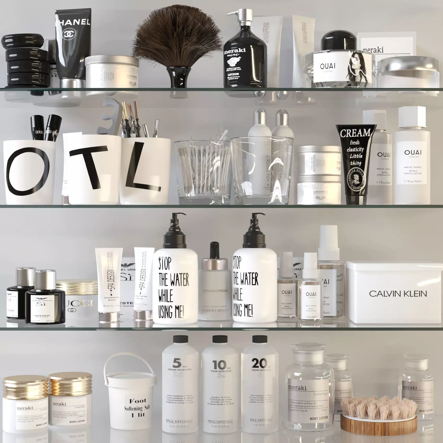 Cosmetic Set Shelf 3D model_0