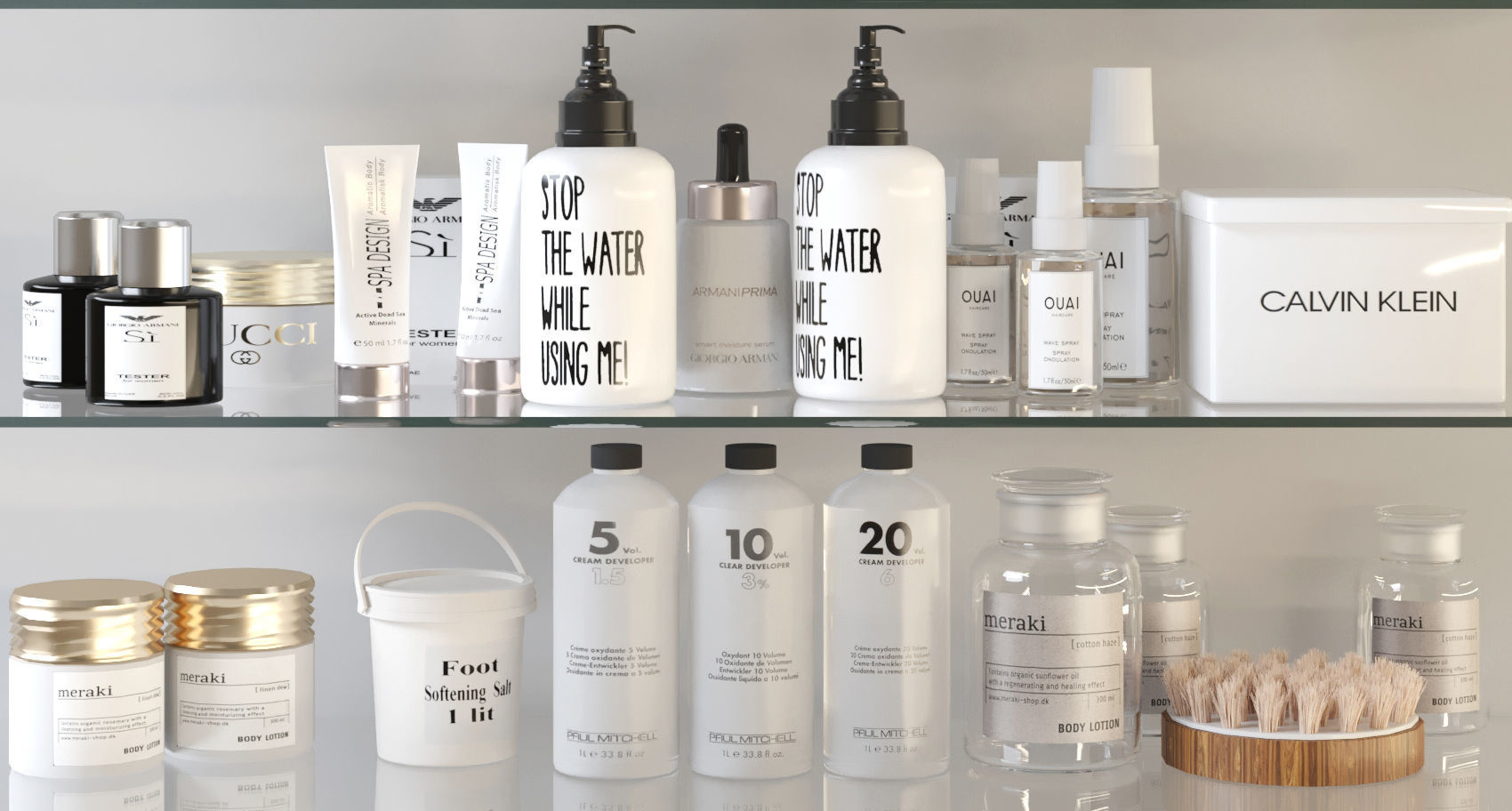 Cosmetic Set Shelf 3D model_4