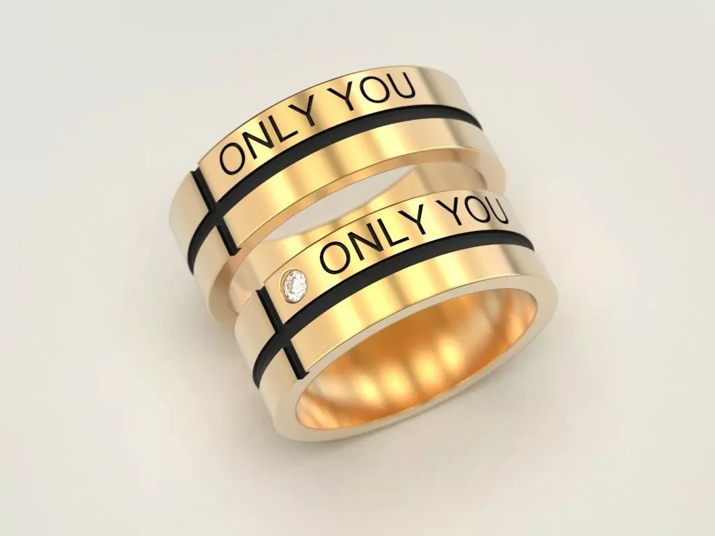 Wedding ring Only you 3D print model