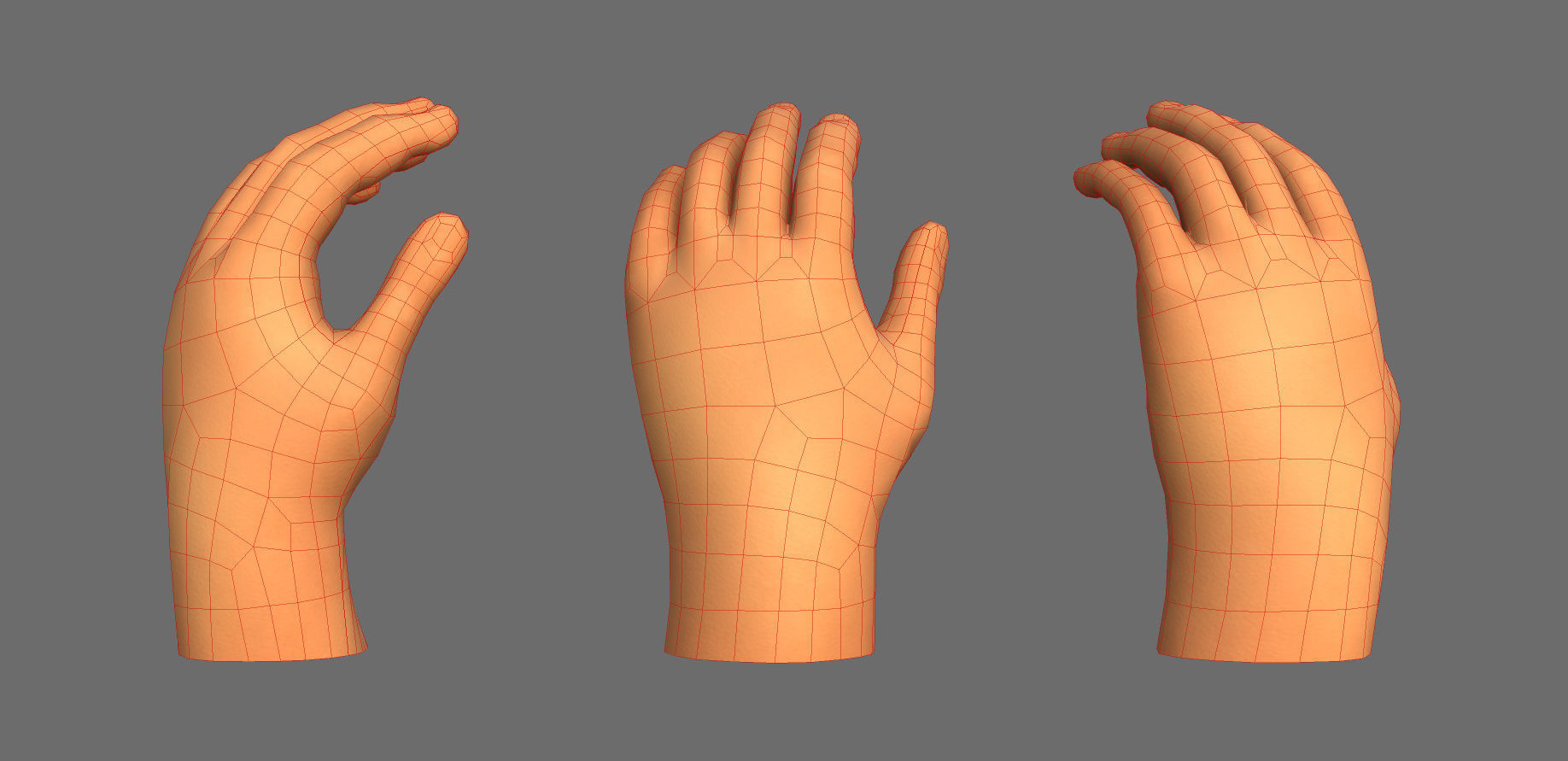 Character - Cartoon Hand Pack Bundle Low-poly 3D model_8