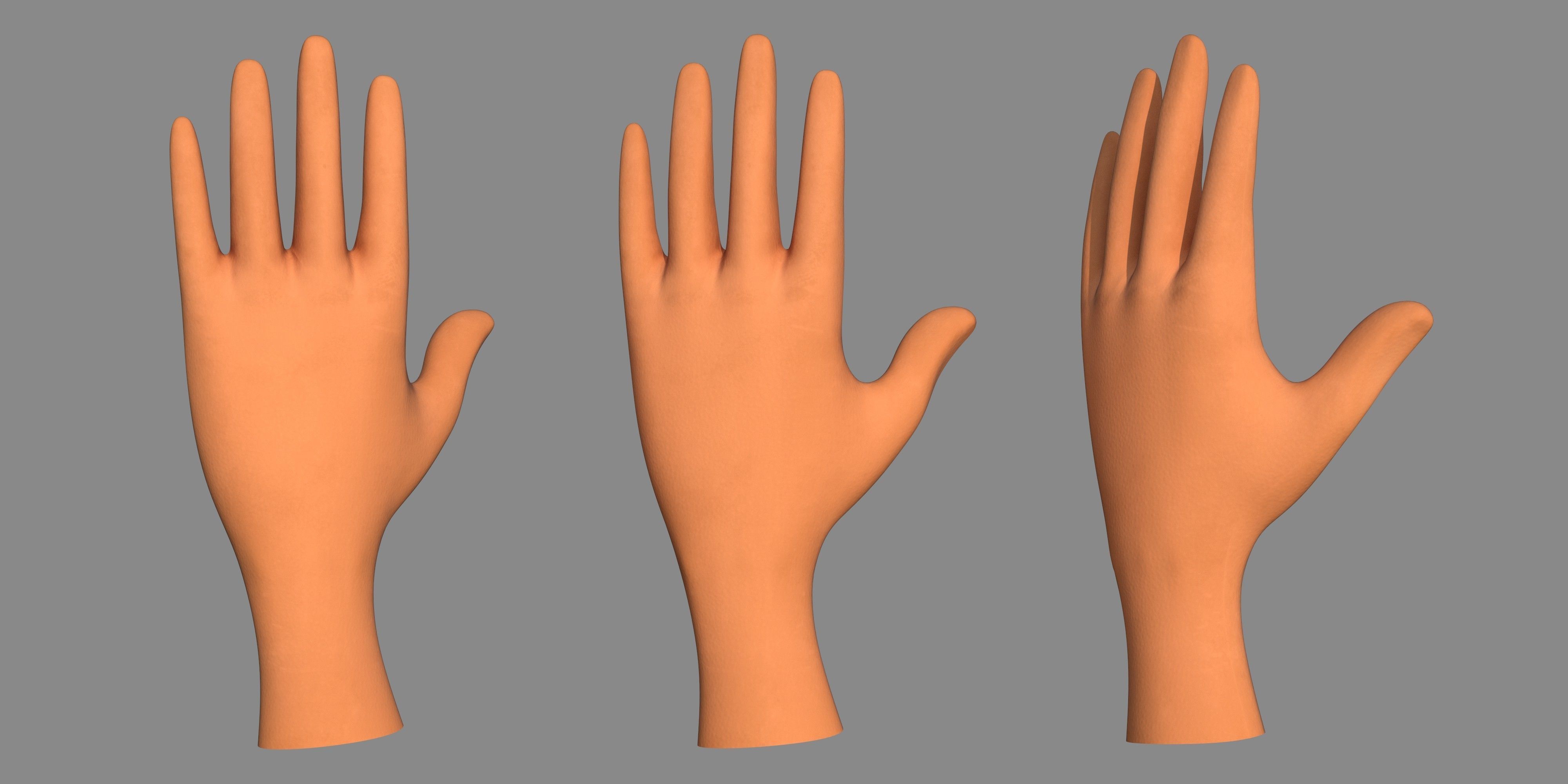 Character - Cartoon Hand Pack Bundle Low-poly 3D model_34