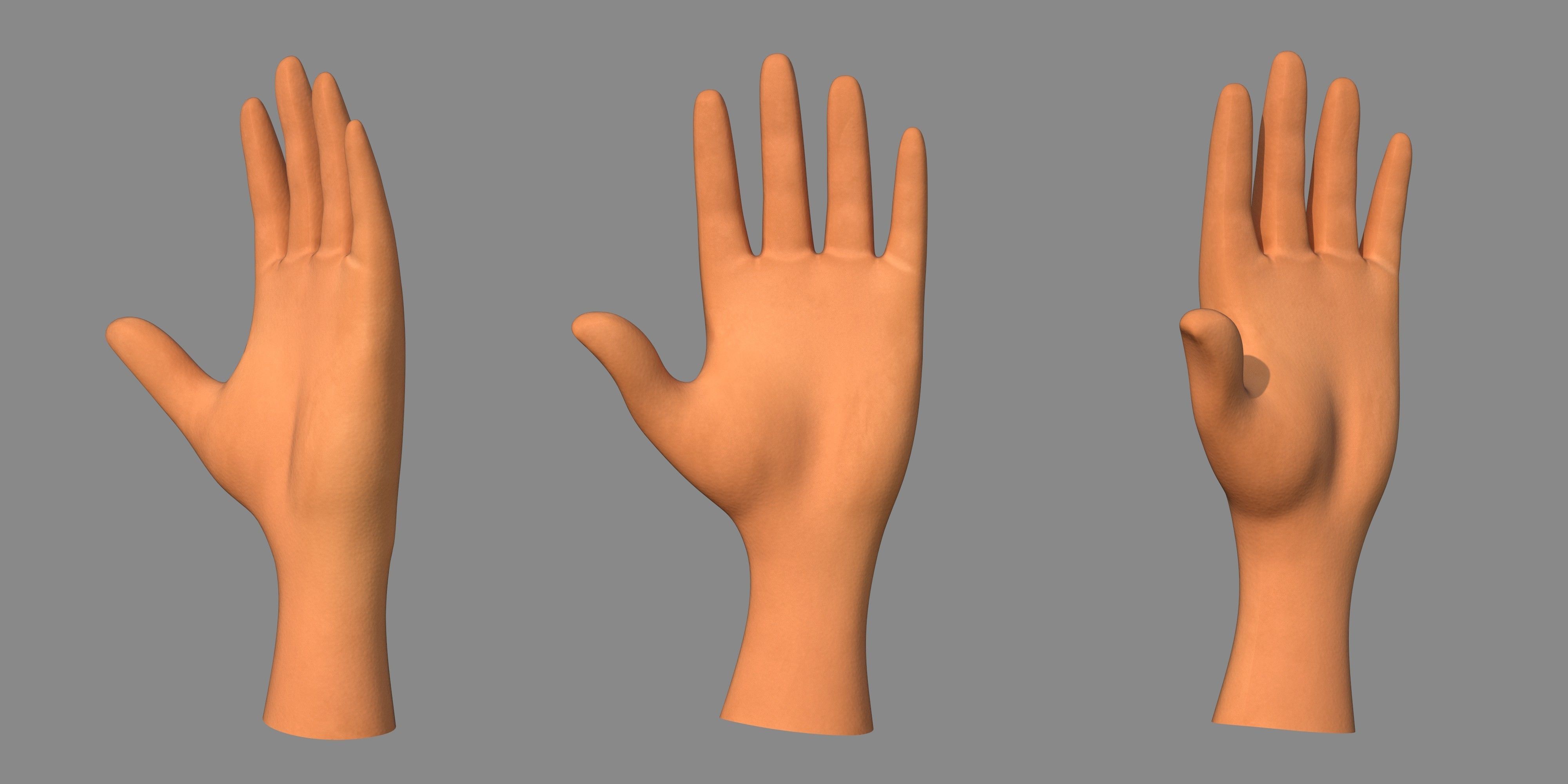 Character - Cartoon Hand Pack Bundle Low-poly 3D model_11