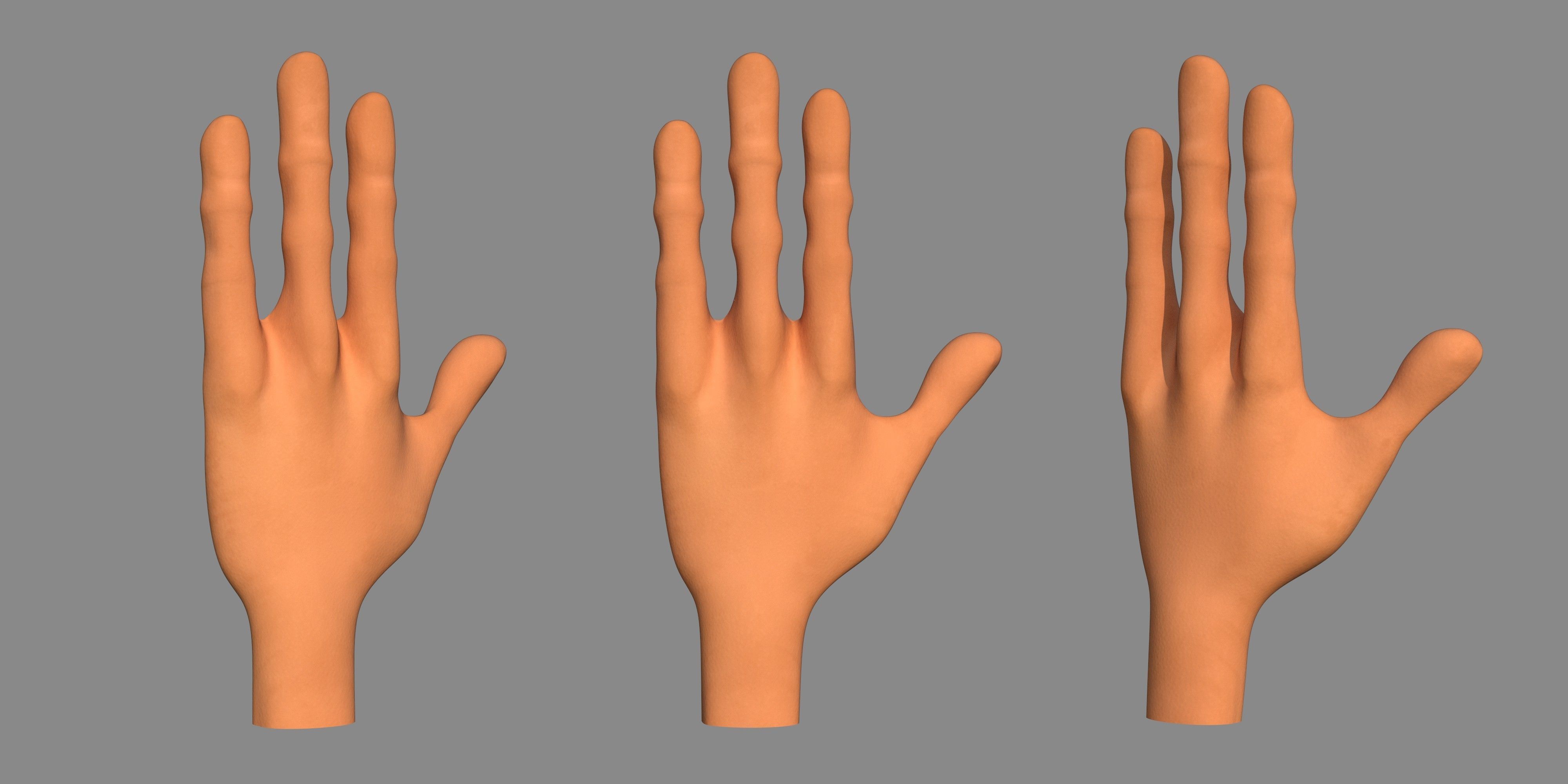 Character - Cartoon Hand Pack Bundle Low-poly 3D model_14