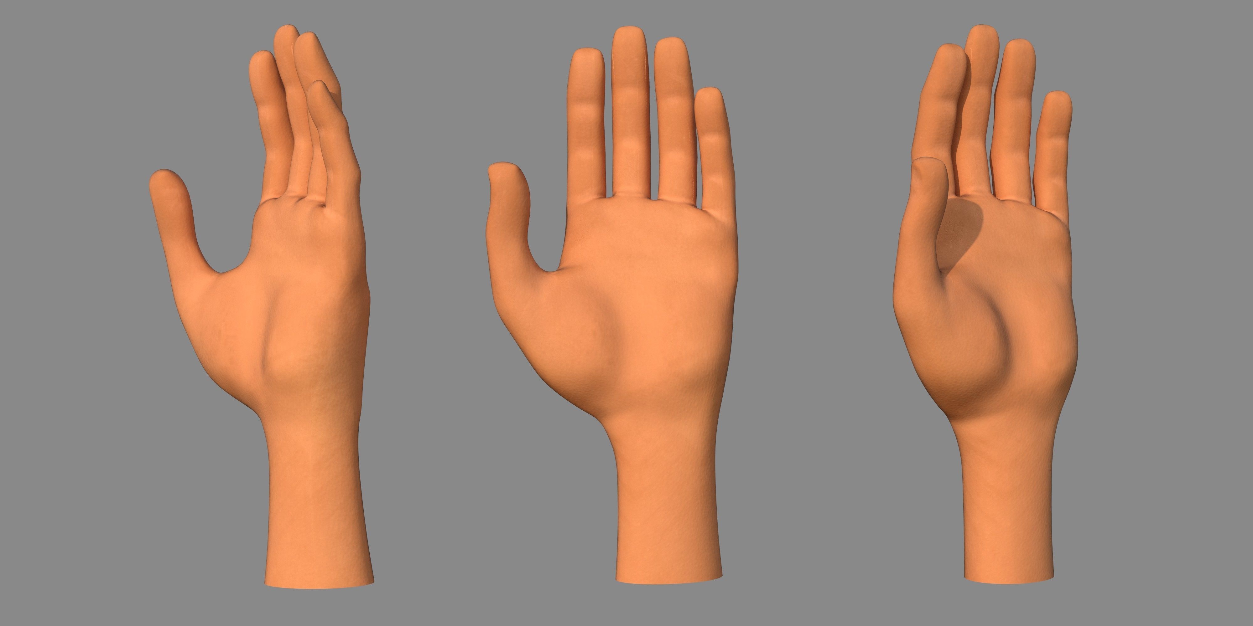 Character - Cartoon Hand Pack Bundle Low-poly 3D model_19