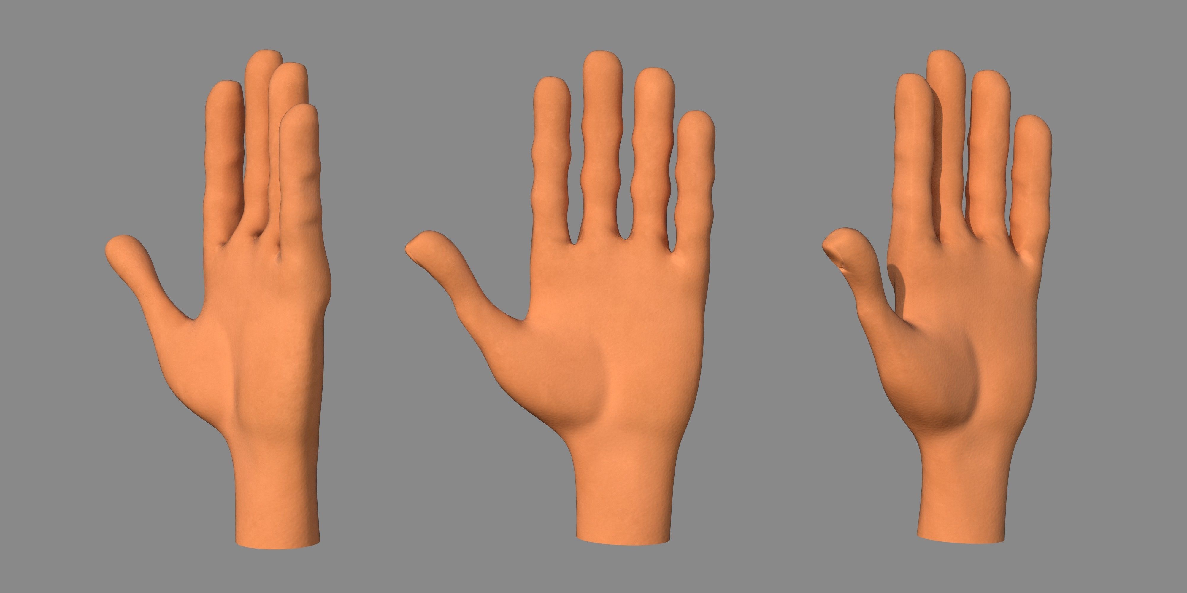 Character - Cartoon Hand Pack Bundle Low-poly 3D model_23