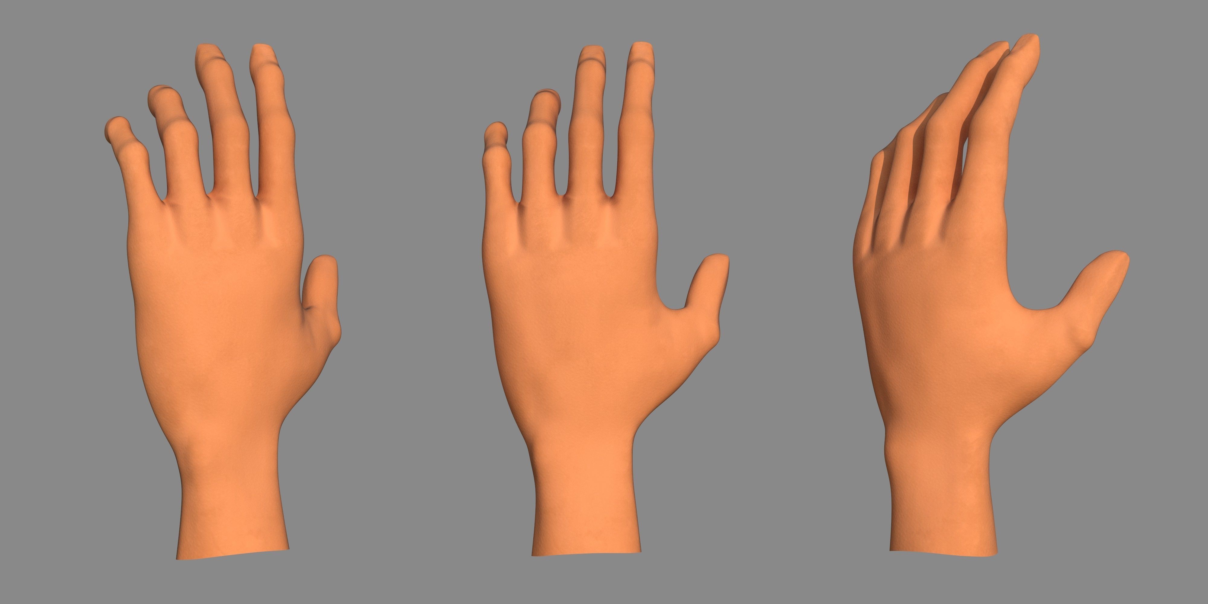 Character - Cartoon Hand Pack Bundle Low-poly 3D model_26