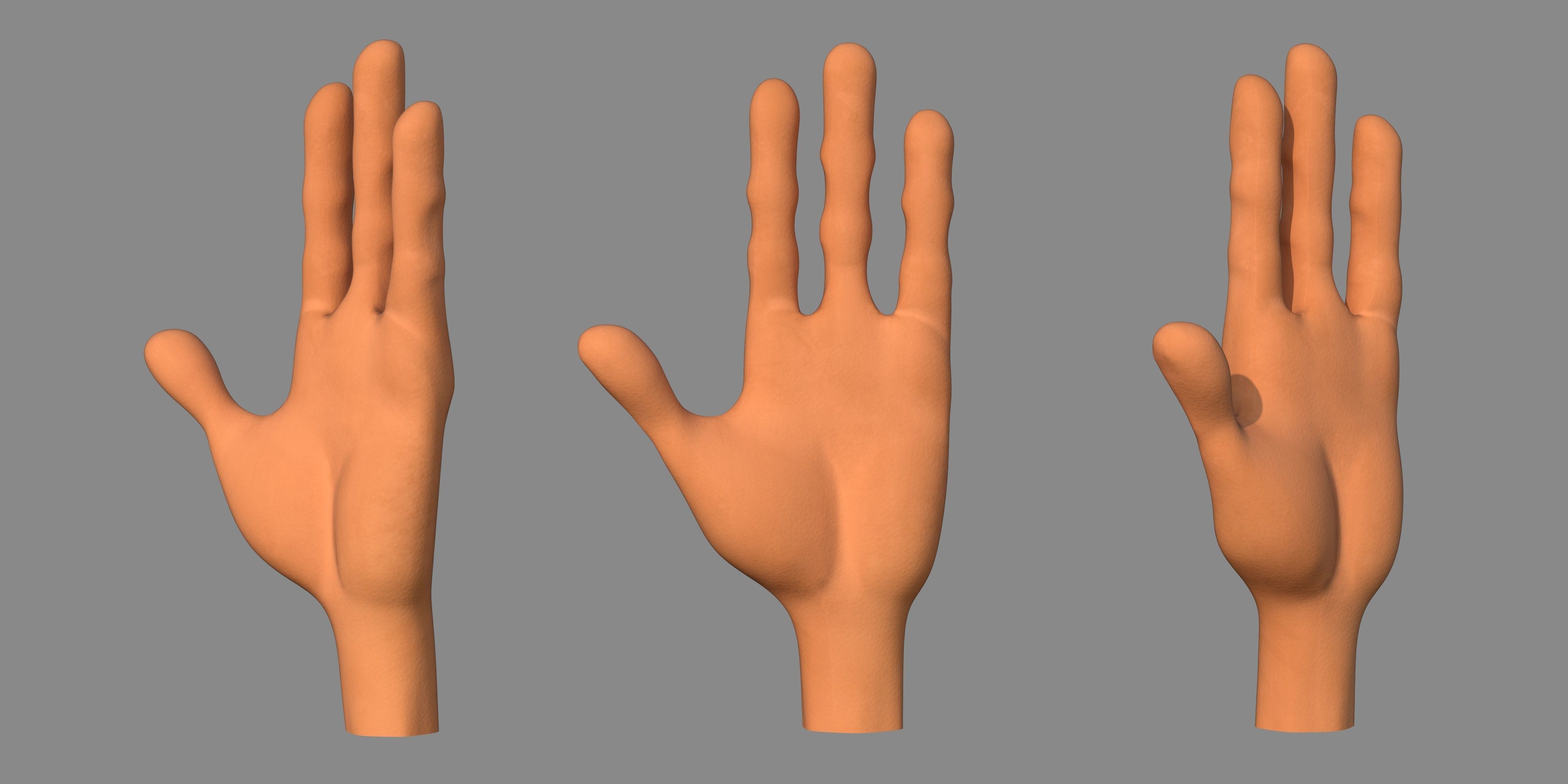 Character - Cartoon Hand Pack Bundle Low-poly 3D model_15