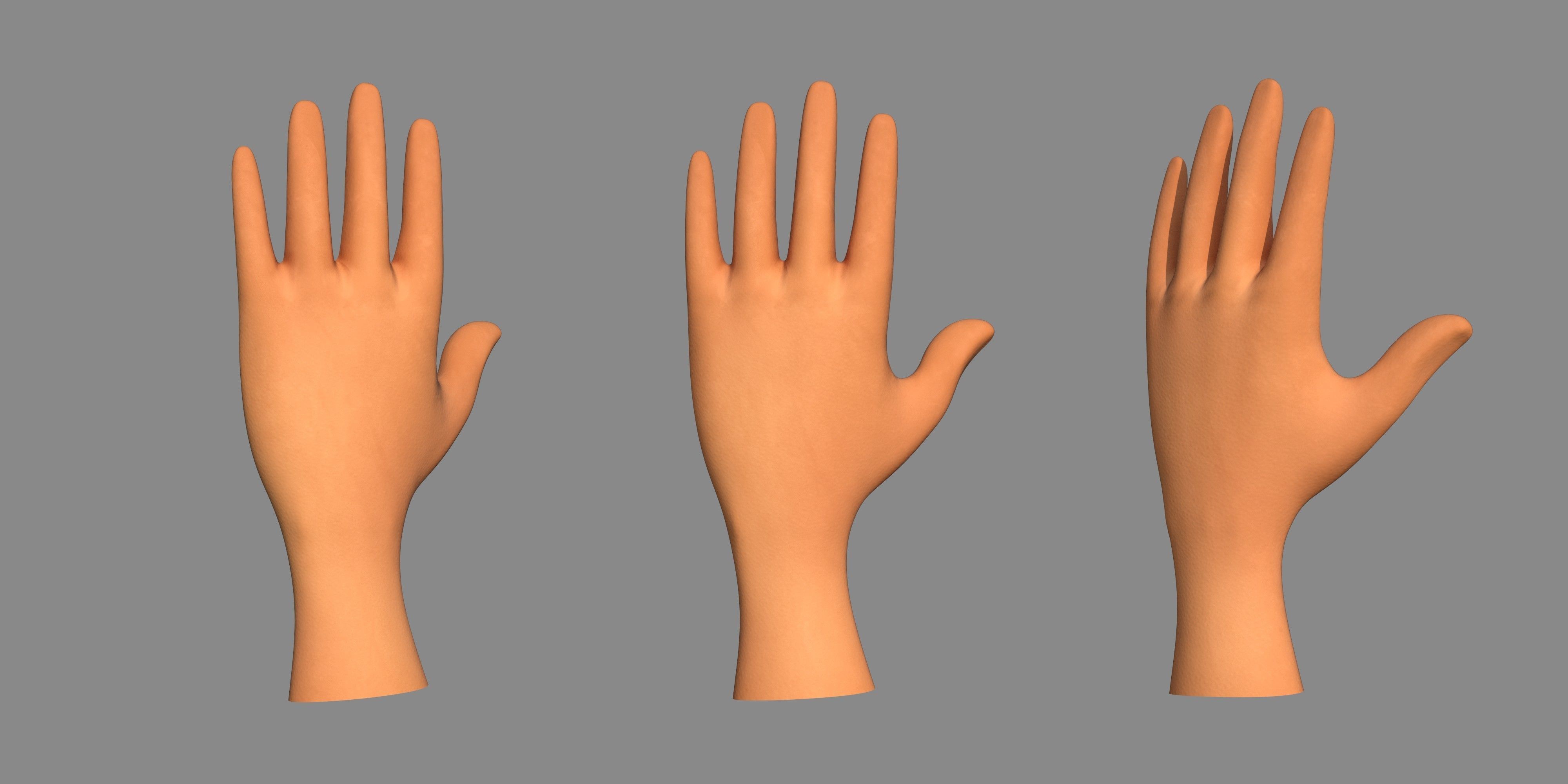 Character - Cartoon Hand Pack Bundle Low-poly 3D model_10