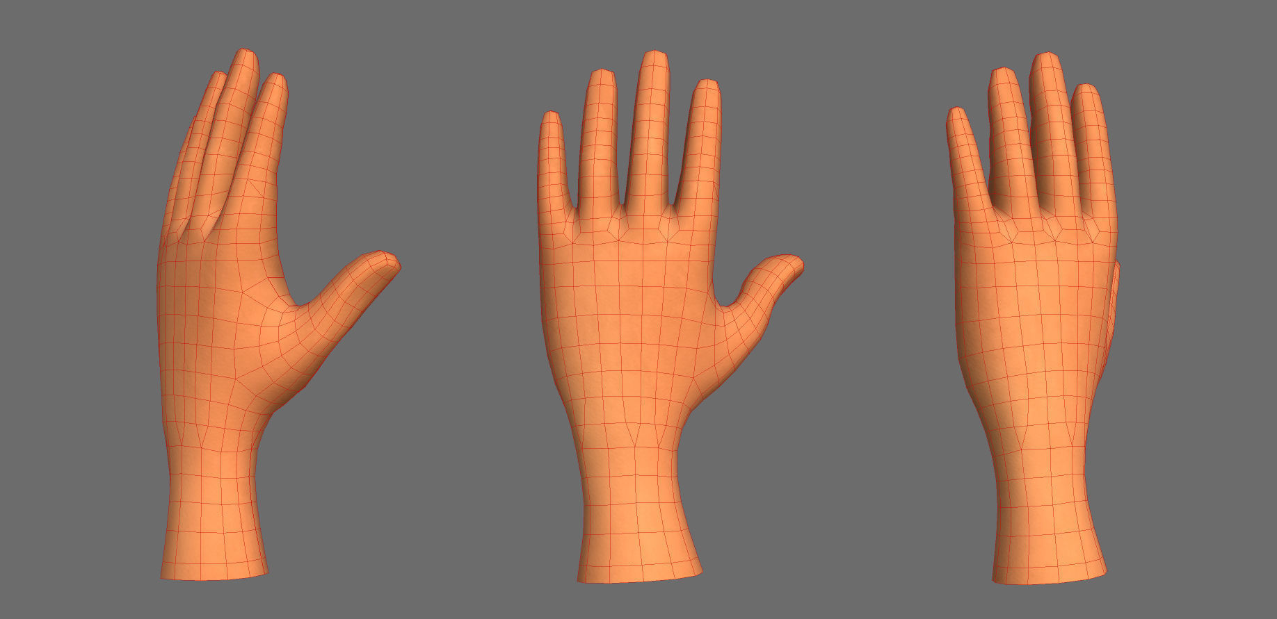 Character - Cartoon Hand Pack Bundle Low-poly 3D model_12