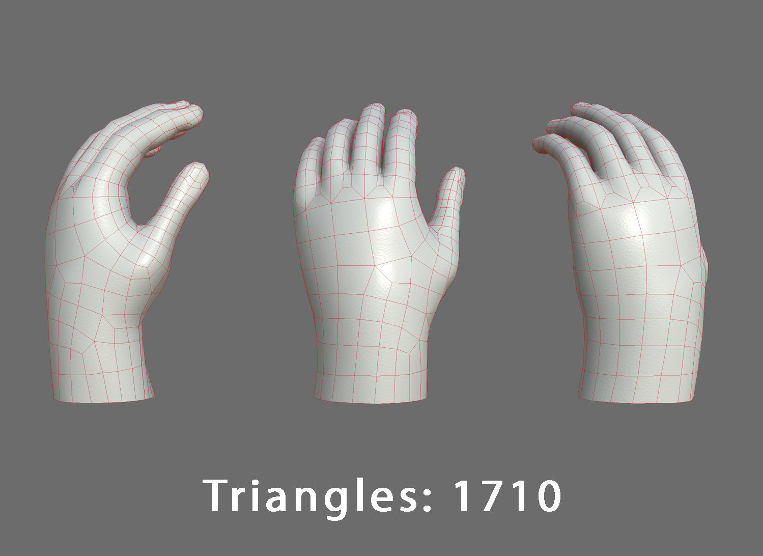 Character - Cartoon Hand Pack Bundle Low-poly 3D model_9