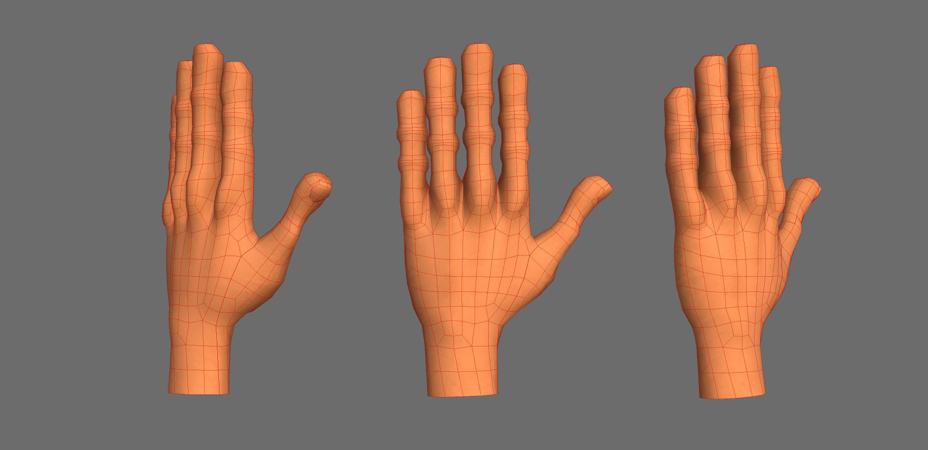 Character - Cartoon Hand Pack Bundle Low-poly 3D model_24